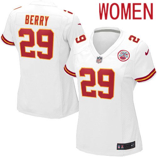 Women Kansas City Chiefs #29 Eric Berry Nike White Game NFL Jersey